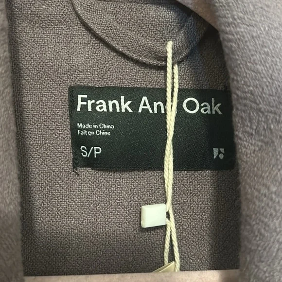 Frank and Oak The Fluid Blazer Dusty Lavender Linen Belted Jacket Small - Picture 6 of 11